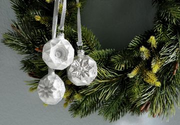 Thüringer Glasdesign Christbaumschmuck Eisprinzessin, Weihnachtsdeko, Christbaumschmuck (6-tlg)