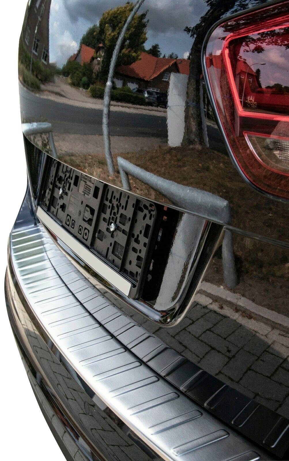 SEAT II, VW II, ab RECAMBO ALHAMBRA matt Edelstahl 2010, SHARAN Zubehör gebürstet für Ladekantenschutz,