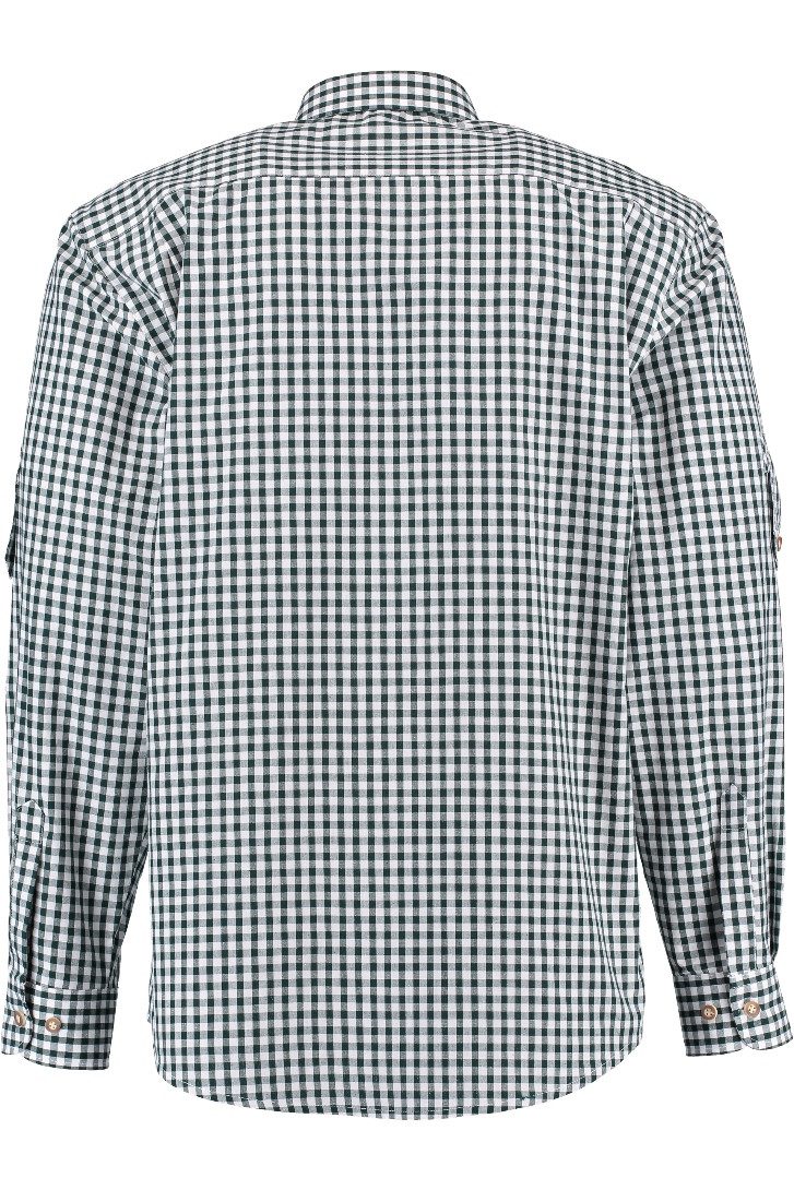 Orbis Textil GmbH & Co. KG Trachtenhemd Trachtenhemd - ADAM - dunkelgrün, mittelrot – Bild 3 von 3