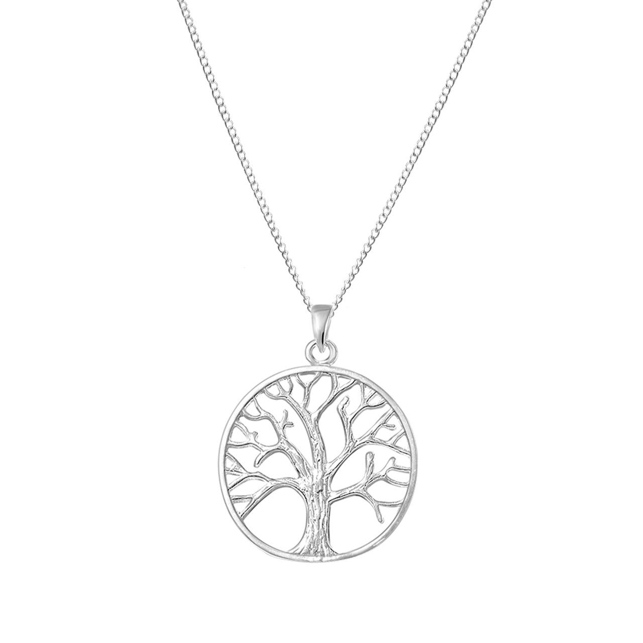 ALEXANDER YORK Kette mit Anhänger TREE OF LIFE Lebensbaum 925 Sterling Silber, 2-tlg., 925 Sterling Silber