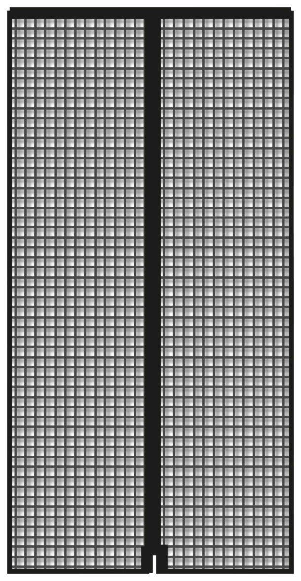 SCHELLENBERG Insektenschutz-Vorhang Magnetvorhang für Balkontür, 90 50642 210 x mit Magneten für Insektenschutz cm, anthrazit, Türen
