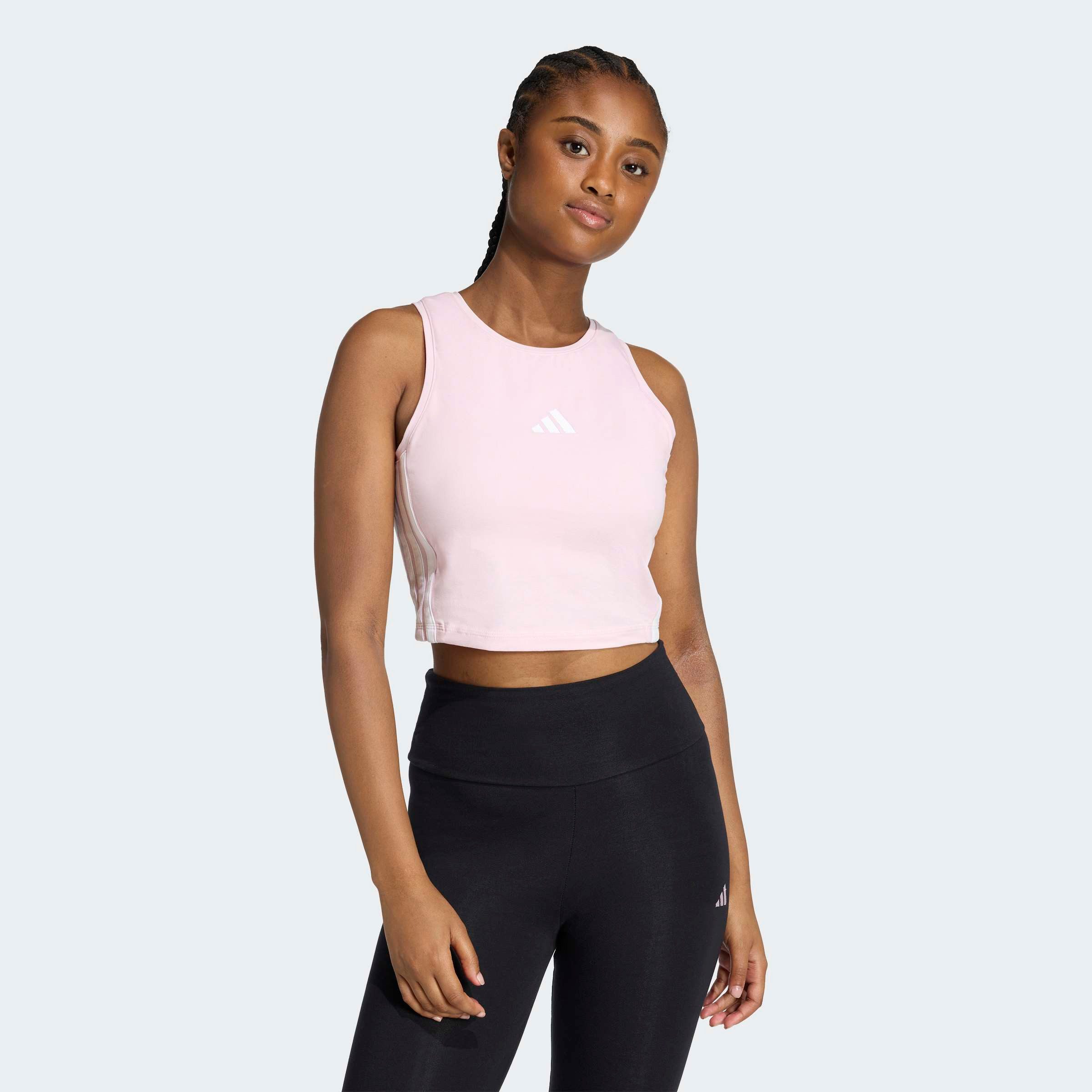 adidas Sportswear Tanktop ESSENTIALS 3-STREIFEN GEPOLSTERTES günstig online kaufen