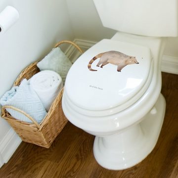 Mr. & Mrs. Panda WC-Sitz Nasenbaer - Weiß - Geschenk, Toilette, lustige Sprüche, Nasenbären, K (1-St), Freudige Designs