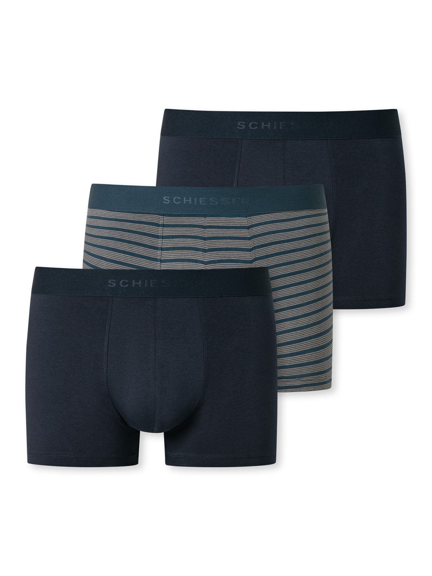 Schiesser Trunk 955 Multi (3-St) Retro-Boxer retroshorts boxershorts