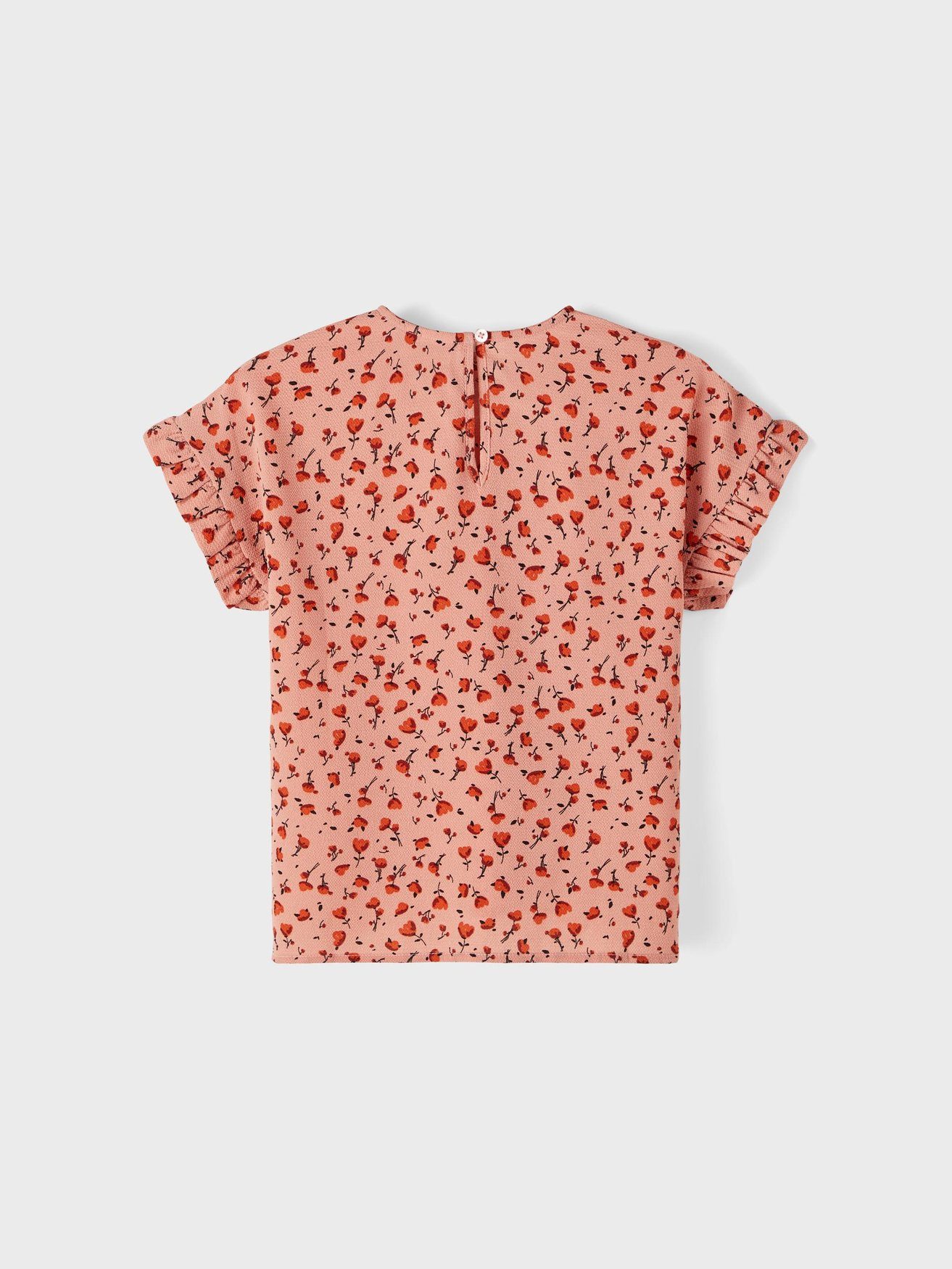 Name It Puffärmel in Rosa NKFHANAH T-Shirt in T-Shirt Gittereroptik Top 5724