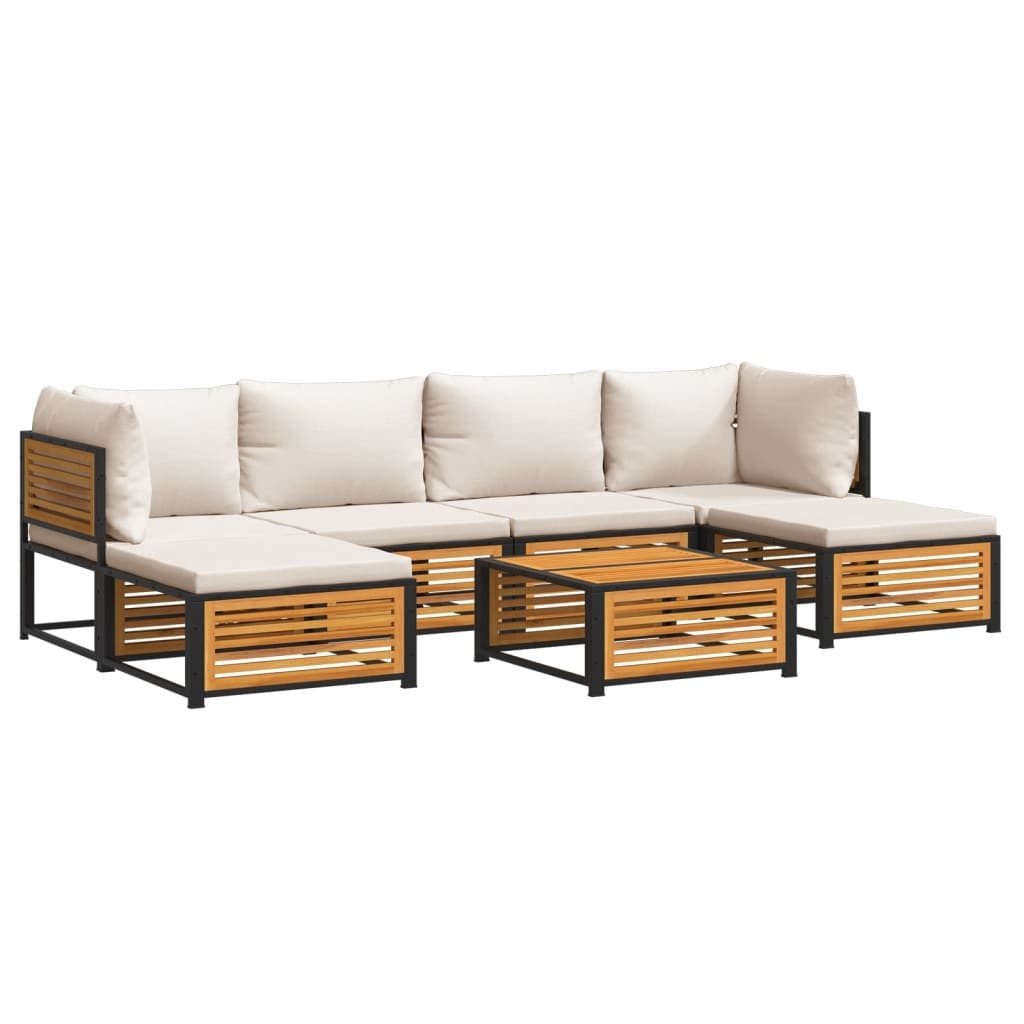 vidaXL Gartenlounge-Set 7-tlg. Garten-Sofagarnitur mit Kissen günstig online kaufen