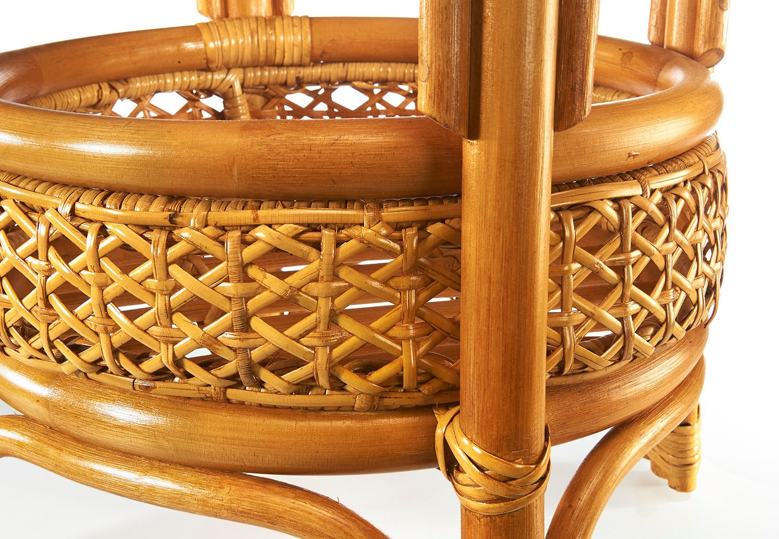 Kobolo Beistelltisch Tisch Ablagetisch NIMES aus Rattan (mit Ablagekorb, 1-St., 1 Tisch) – Bild 5 von 5