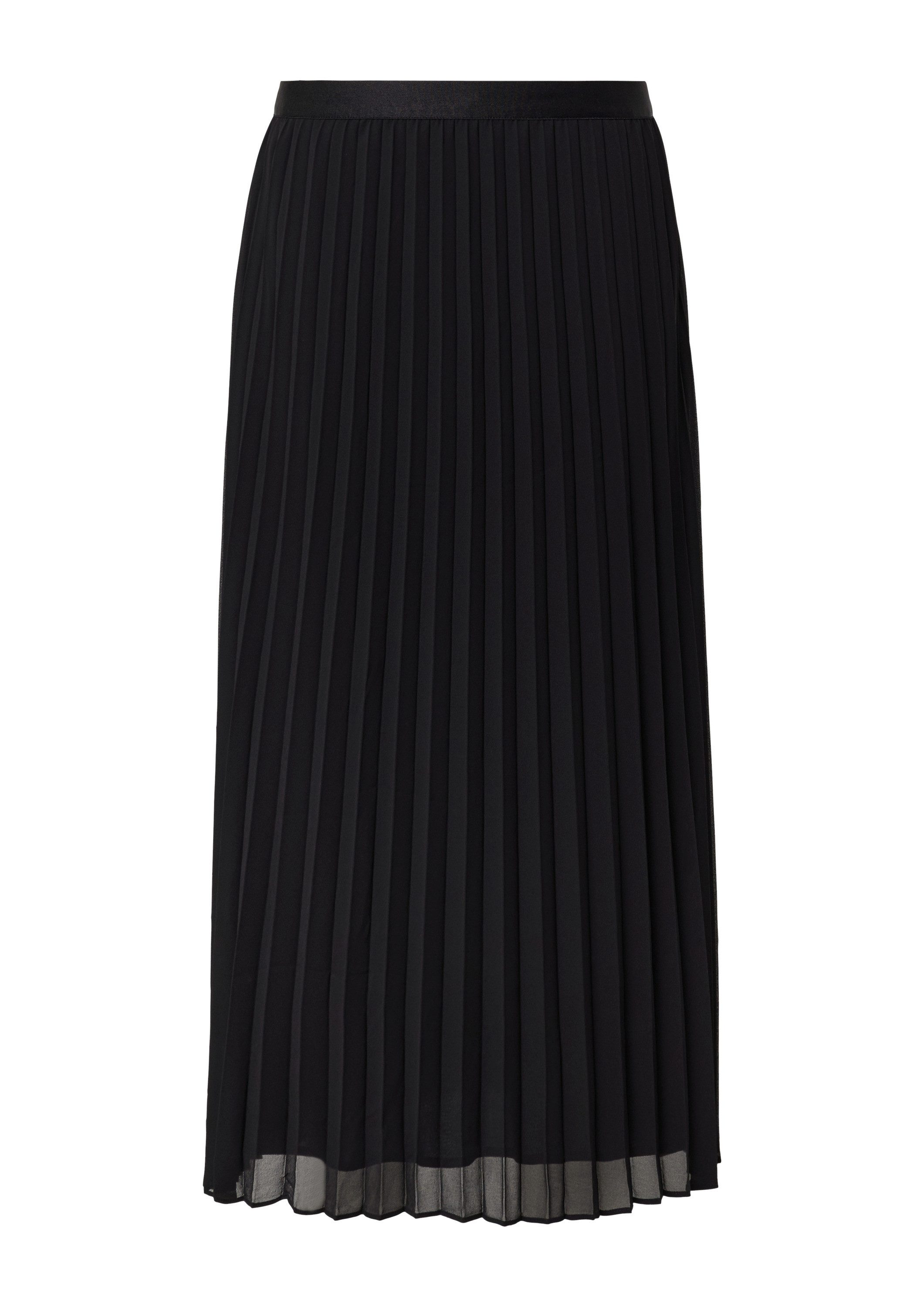 s.Oliver Midirock Rock Plissierter Chiffonrock mit Viskosemix