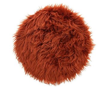 Home-trends24.de Sitzkissen Dekofell Sitzkissen Fell Terracotta 40 cm Flauschig