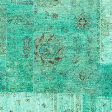 Teppich Patchwork - 290 x 212 cm - mehrfarbig, morgenland, rechteckig, Höhe: 7 mm, Wohnzimmer, Handgeknüpft, Einzelstück mit Zertifikat