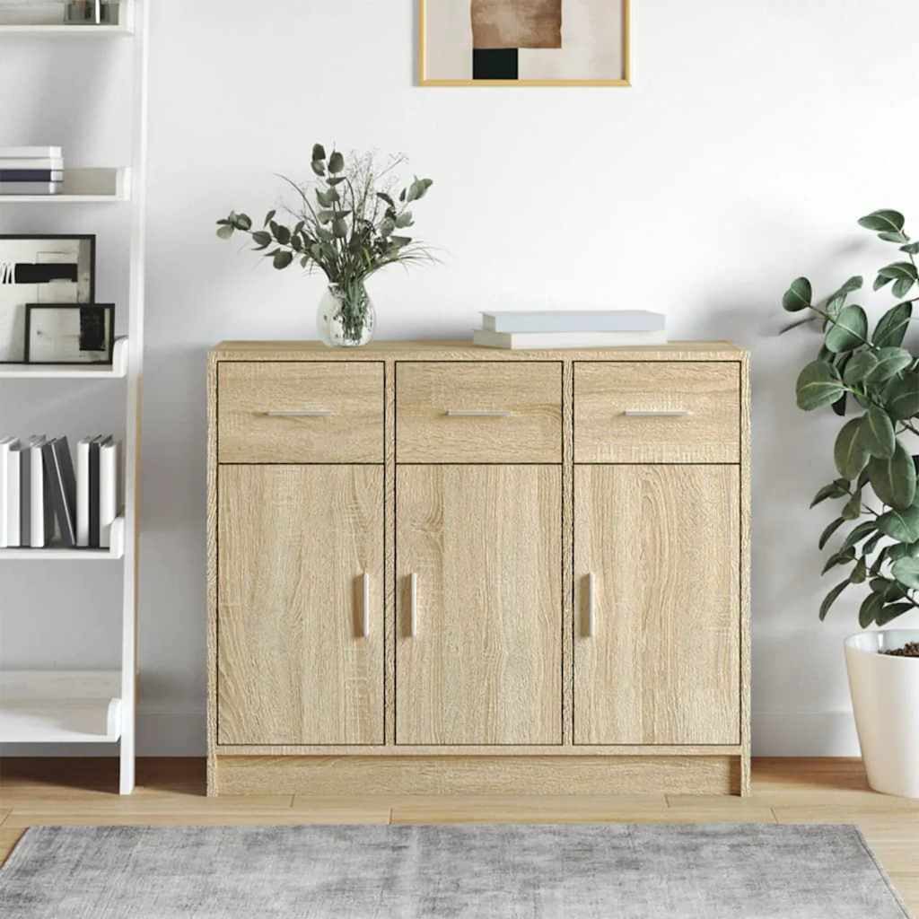 Sideboard Klassisches 91x28x75 cm Sonoma-Eiche Holzwerkstoff