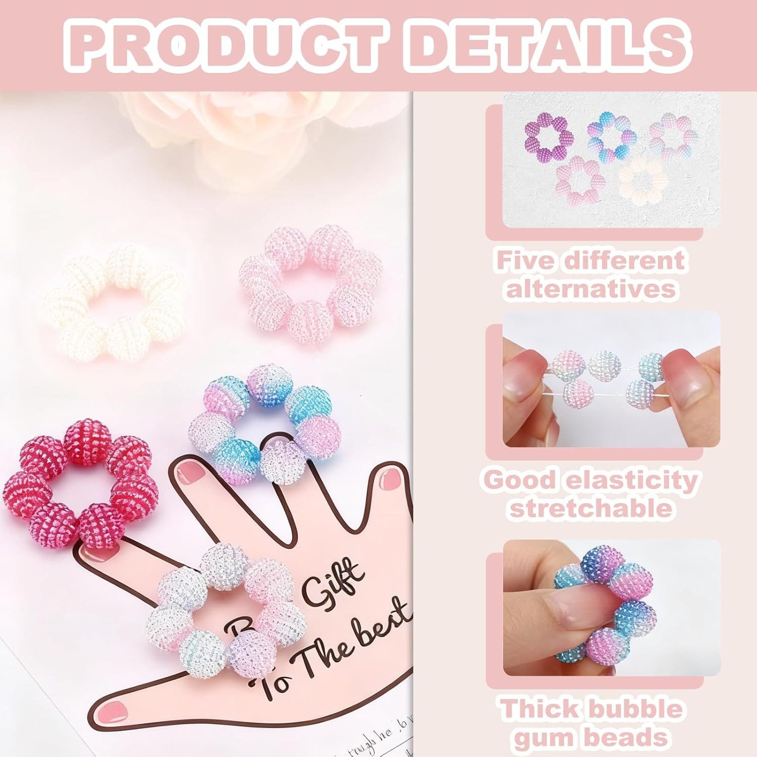 FELIXLEO Massageball Bunte Stachelringe Akupressur Fidget Ring für Stress, 5-tlg. – Bild 4 von 5