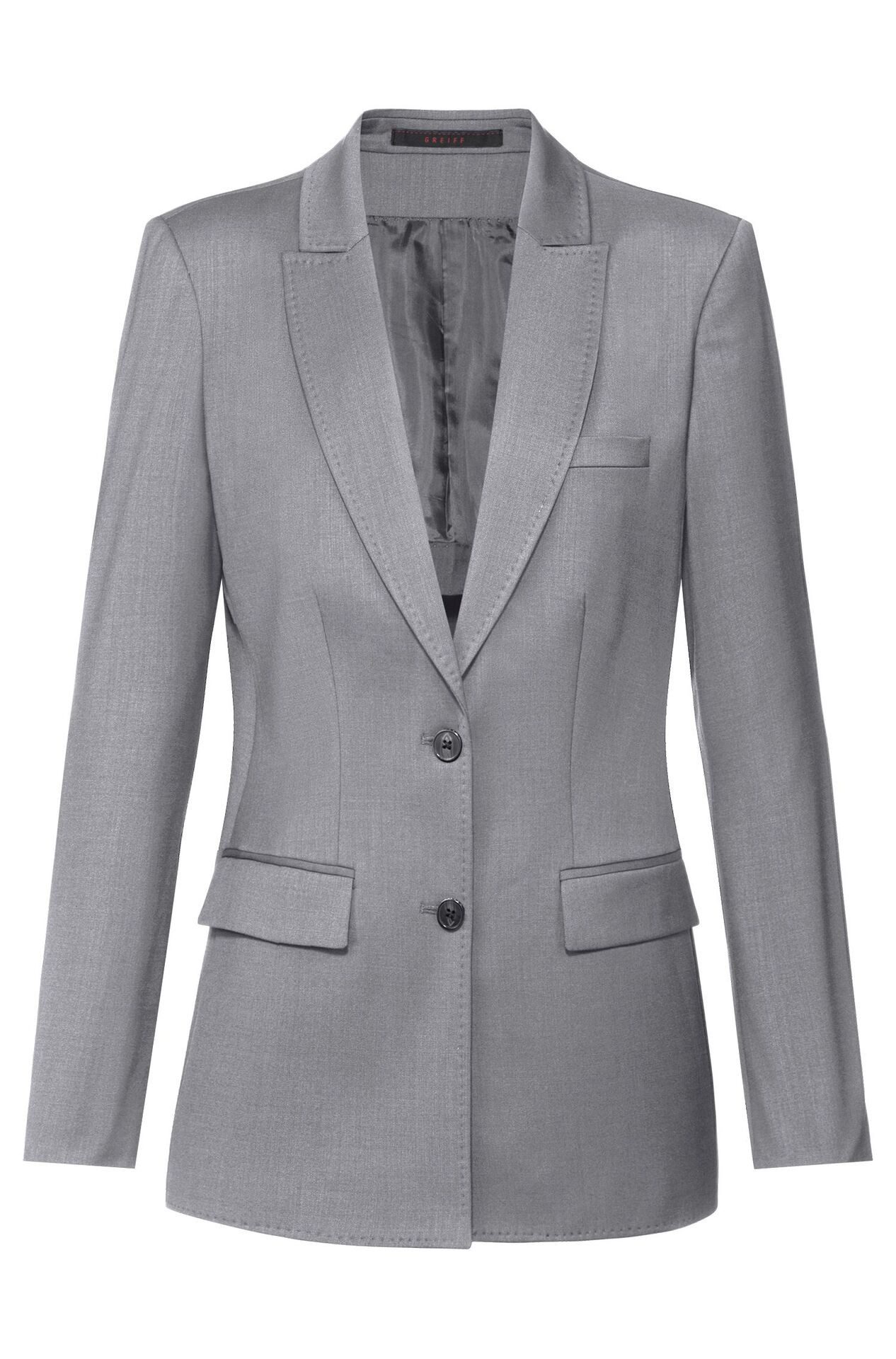 Longblazer Greiff Modern WITH 37.5® Damen Langblazer Regular-Fit Hellgrau