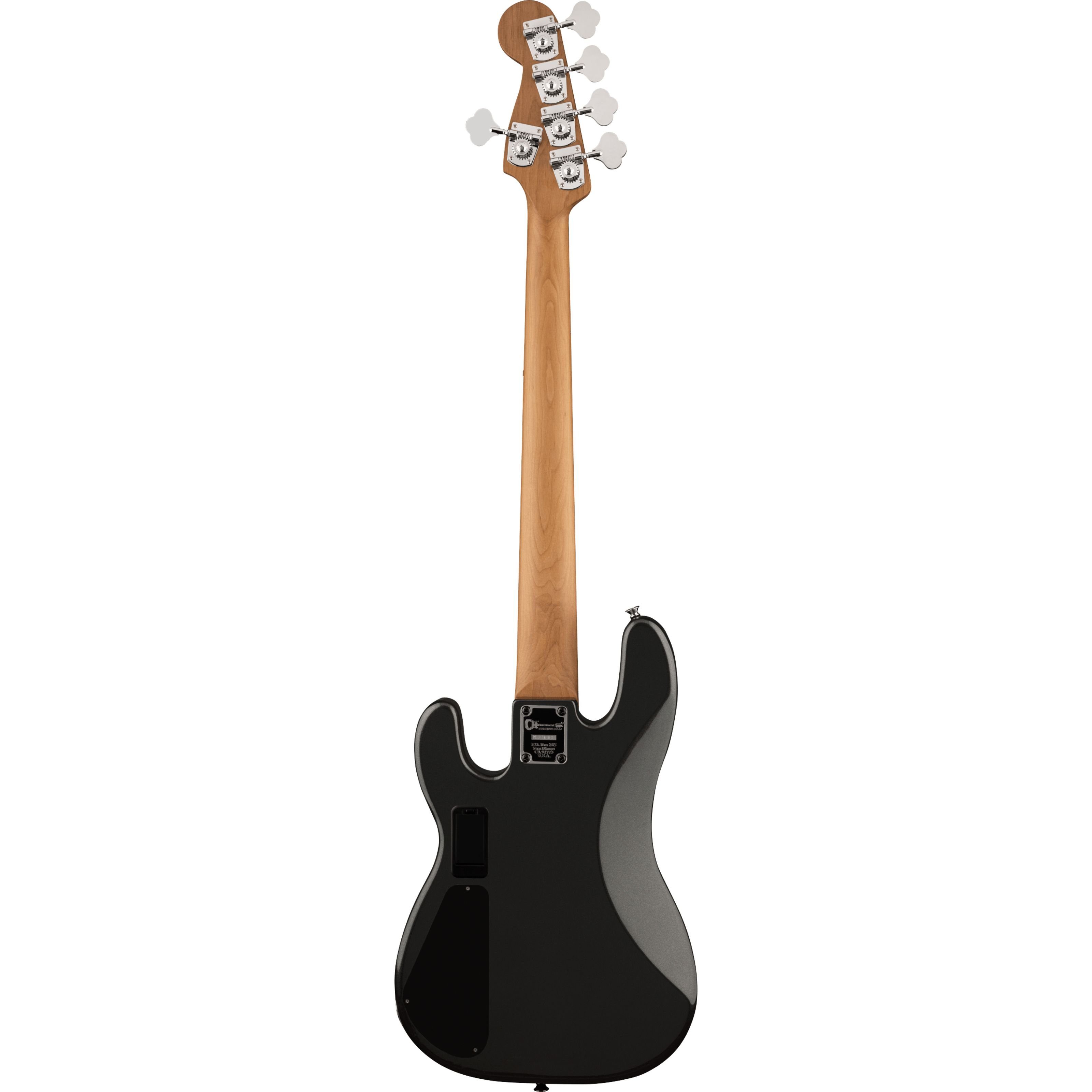 Charvel E-Bass, E-Bässe, 5-Saiter E-Bässe, Pro-Mod San Dimas Bass PJ V CM Metallic Black - E-Bass