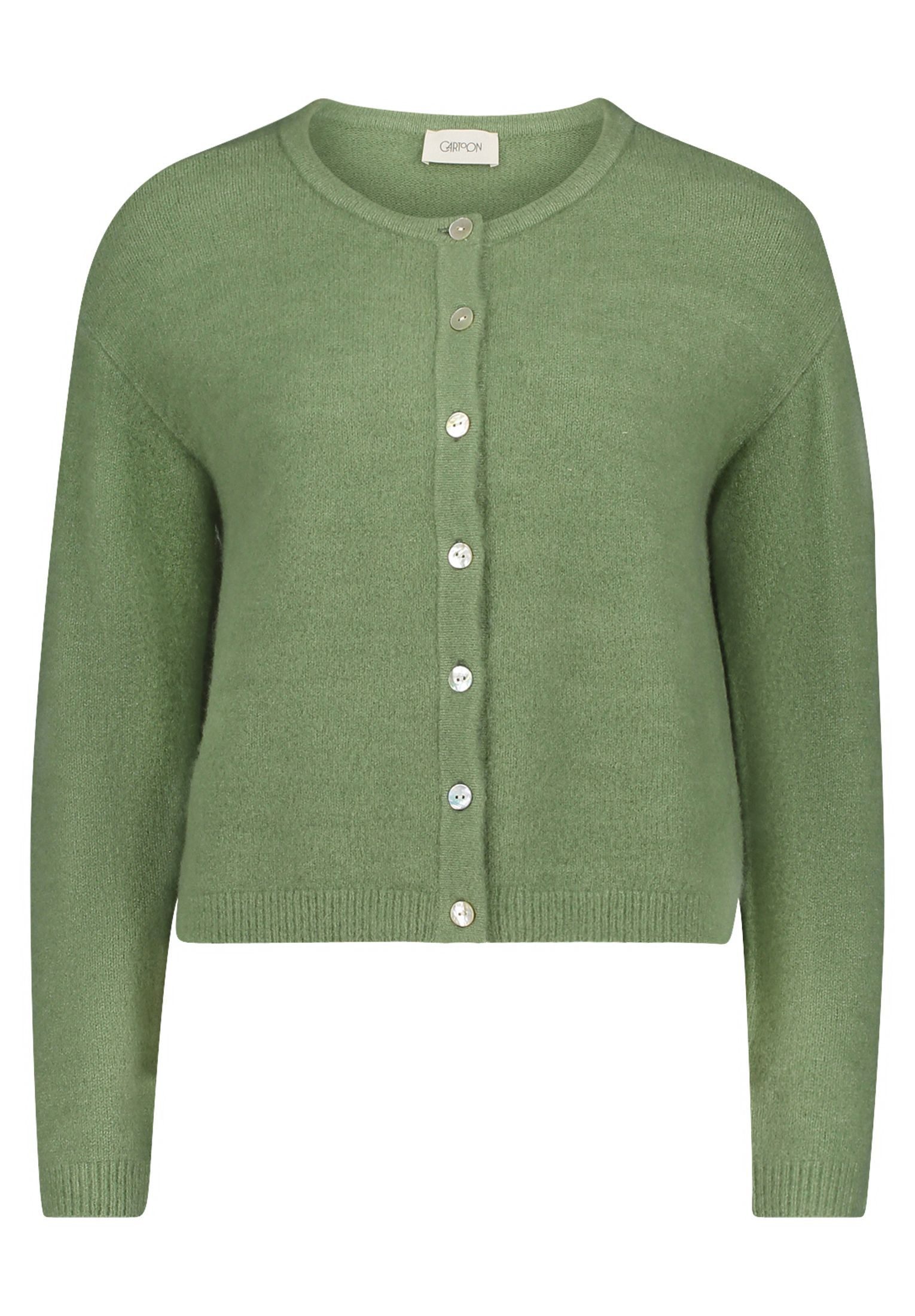 Strickjacke Damen mit Rundhalsausschnitt