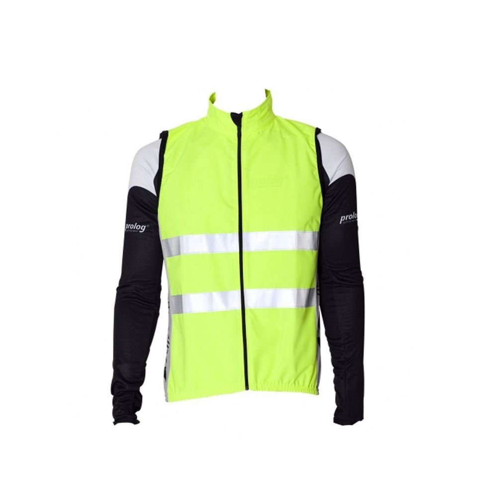 prolog cycling wear Funktionsjacke Fahrrad Schutzweste "Safety Vest" mit  großen Reflex-Elementen, atmungsaktiv, winddicht, Damen Herren Kinder