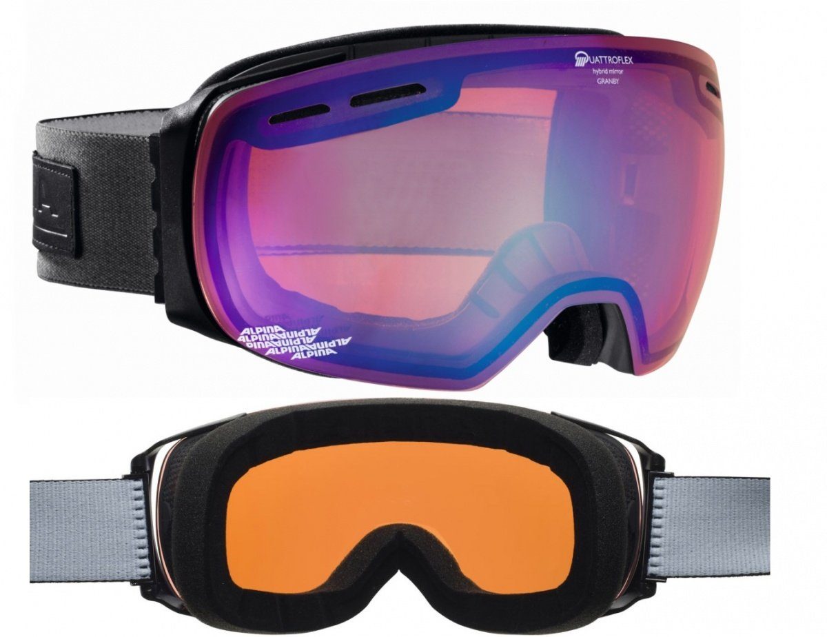 Alpina Sports Skibrille Alpina Granby Snowboardbrille QMH Quattroflex Mirror Skibrille