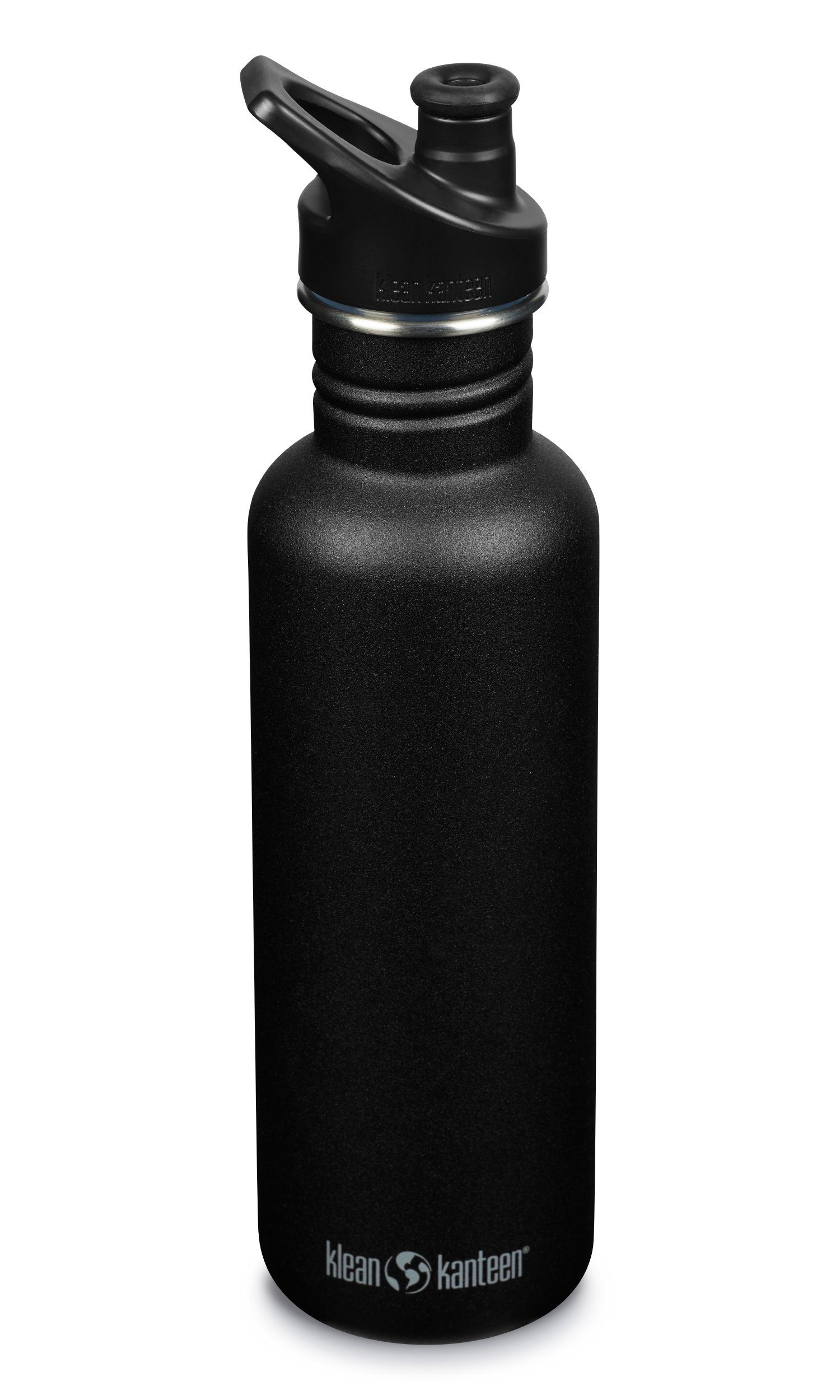 Klean Kanteen Trinkflasche, Cap Klean schwarz Kanteen mit 800ml - Edelstahl Sport Trinkflasche