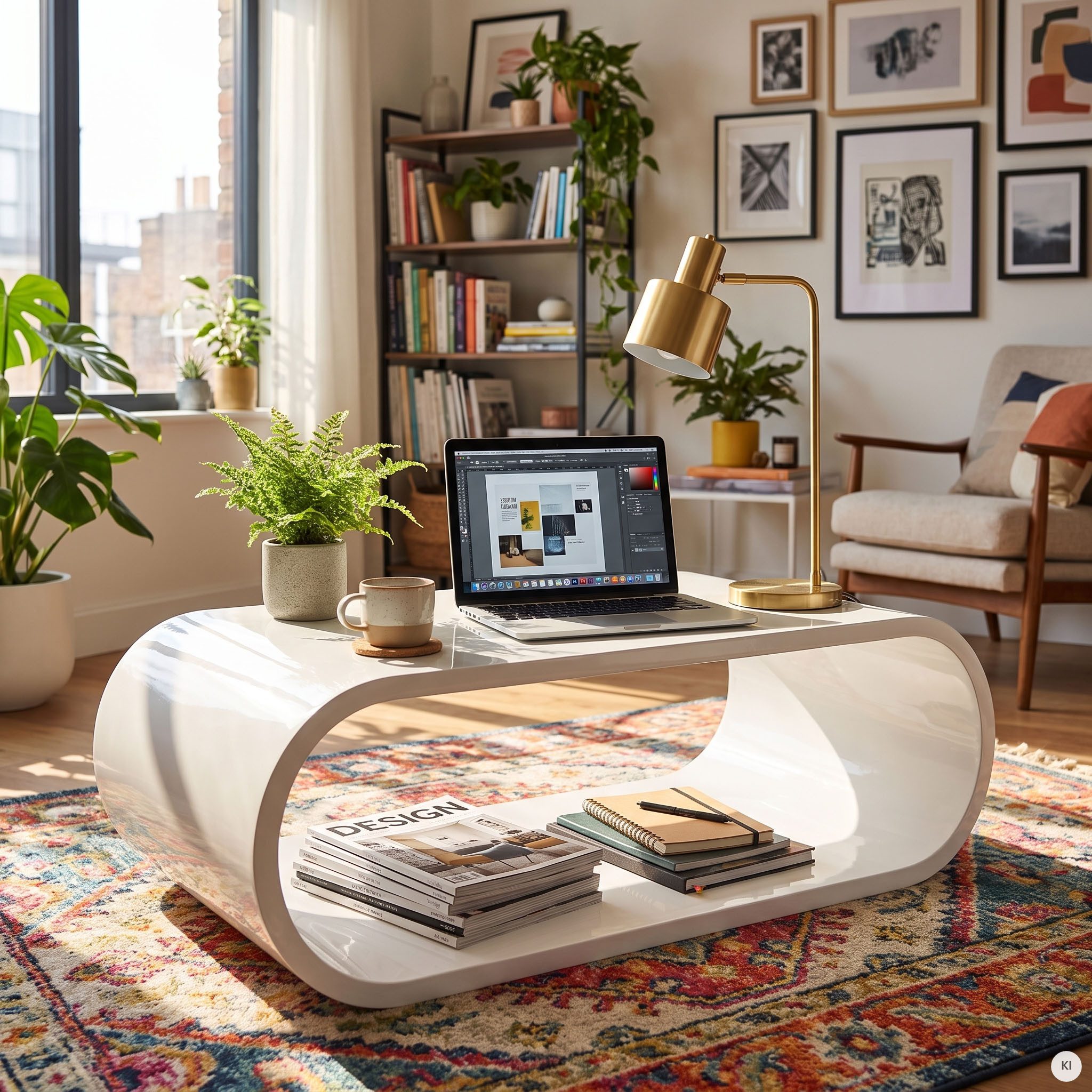 SalesFever Couchtisch im stilvollen Look, Vollständig aus edlem Fiberglas gefertigt
