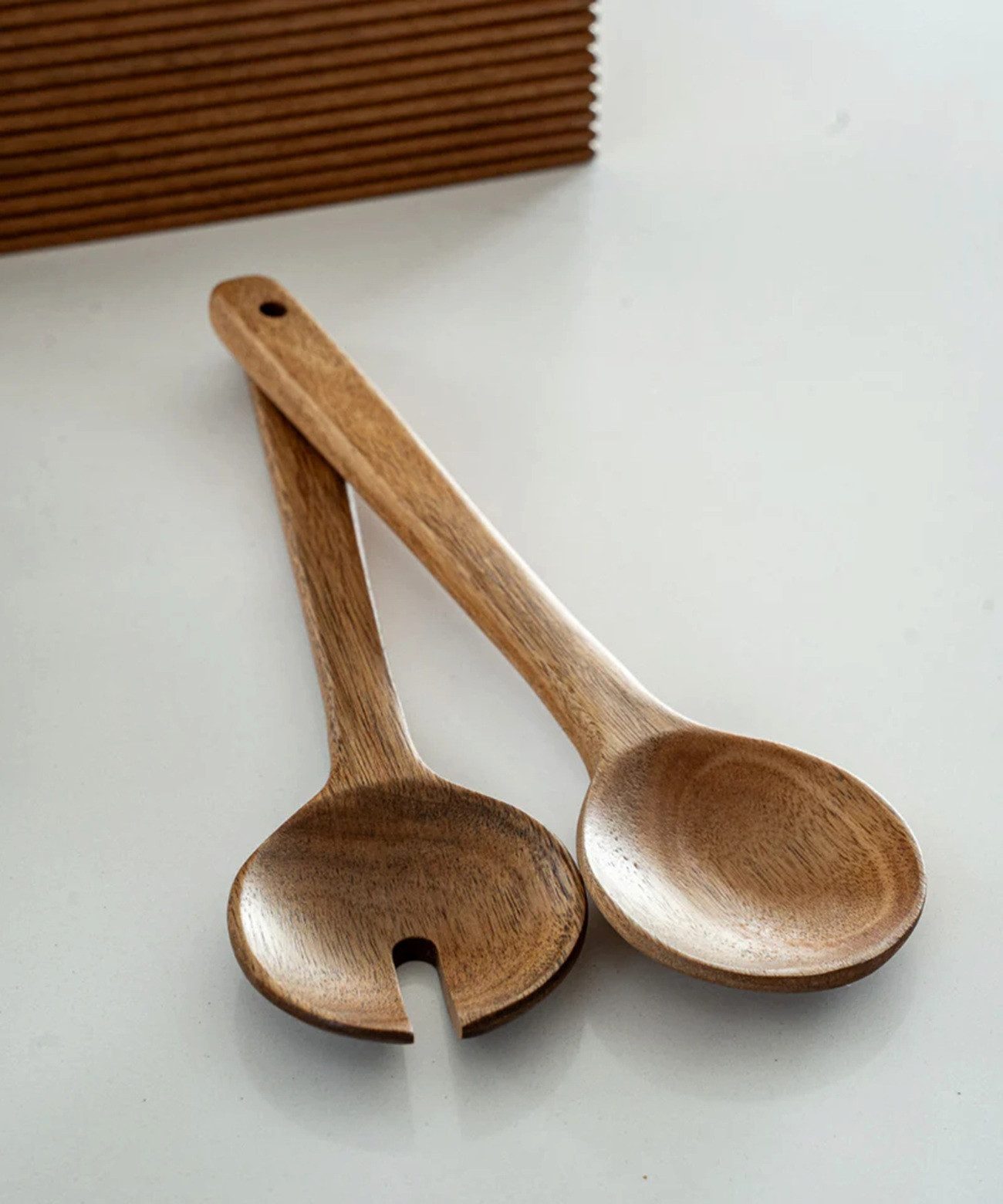 COFI 1453 Salatbesteck Akazie Luno (2-tlg), 2-teilig aus Akazienholz - 35 cm