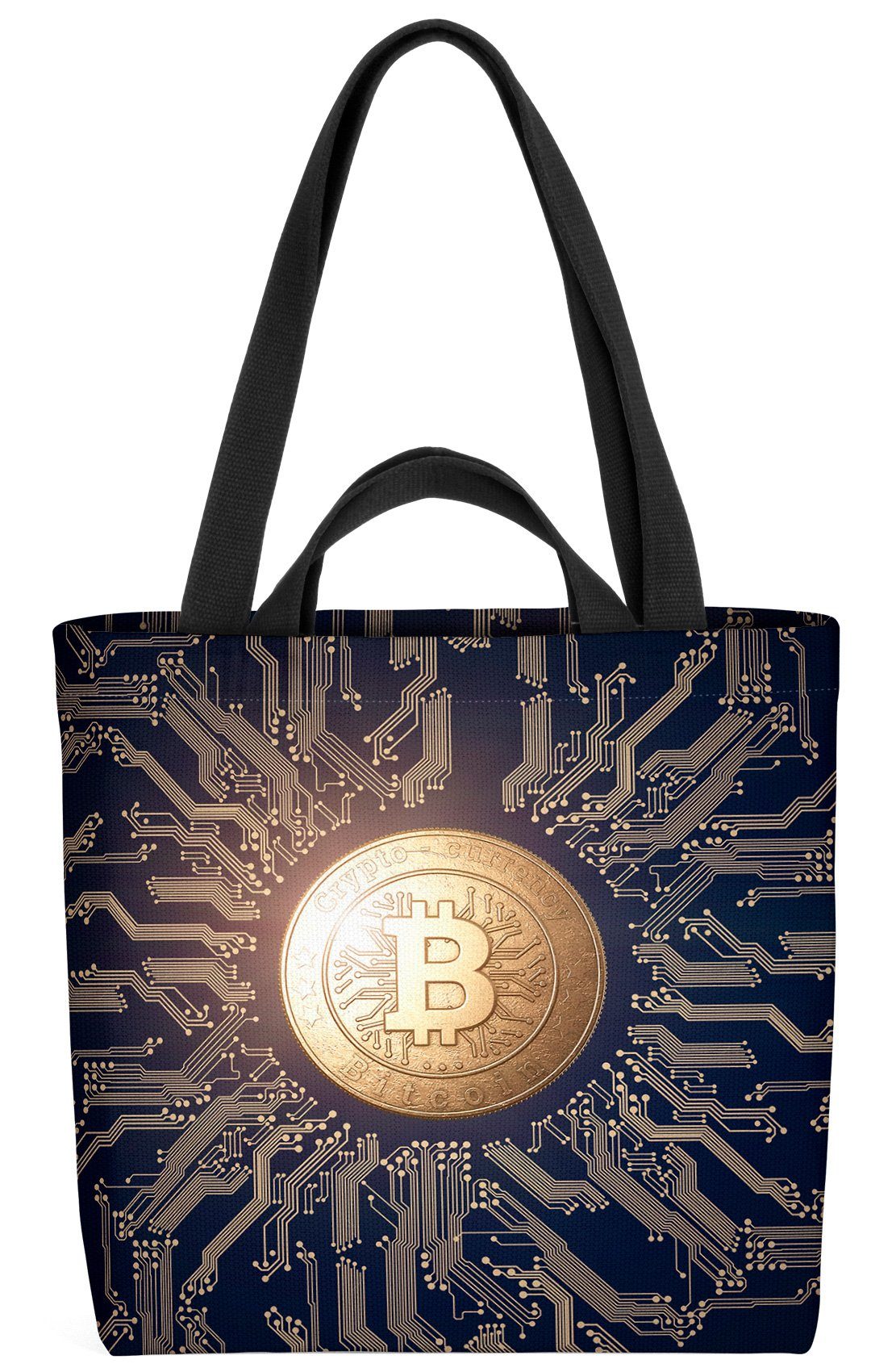 VOID Henkeltasche (1-tlg), Gold Bit-coin Invest Crypto handel technologie geld währung crypto bu