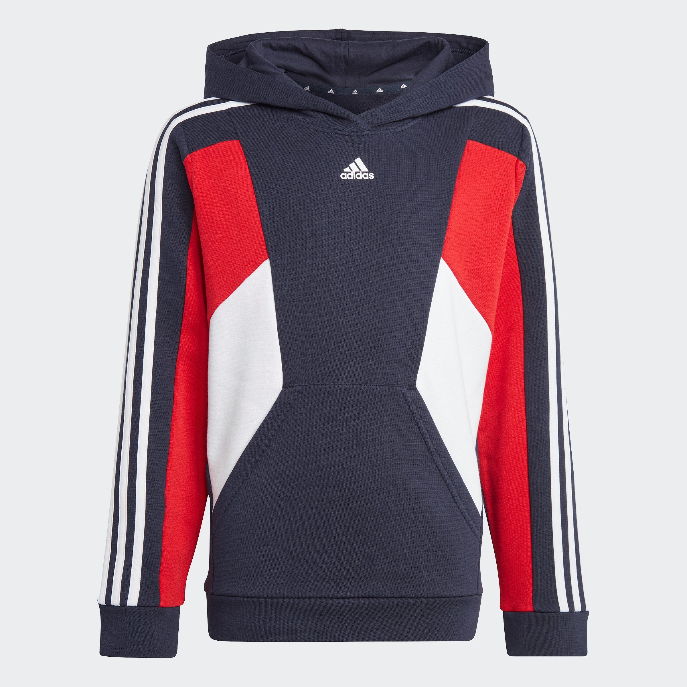 HOODIE White Sportswear Sweatshirt Better Ink adidas COLORBLOCK / 3STREIFEN / Legend Scarlet