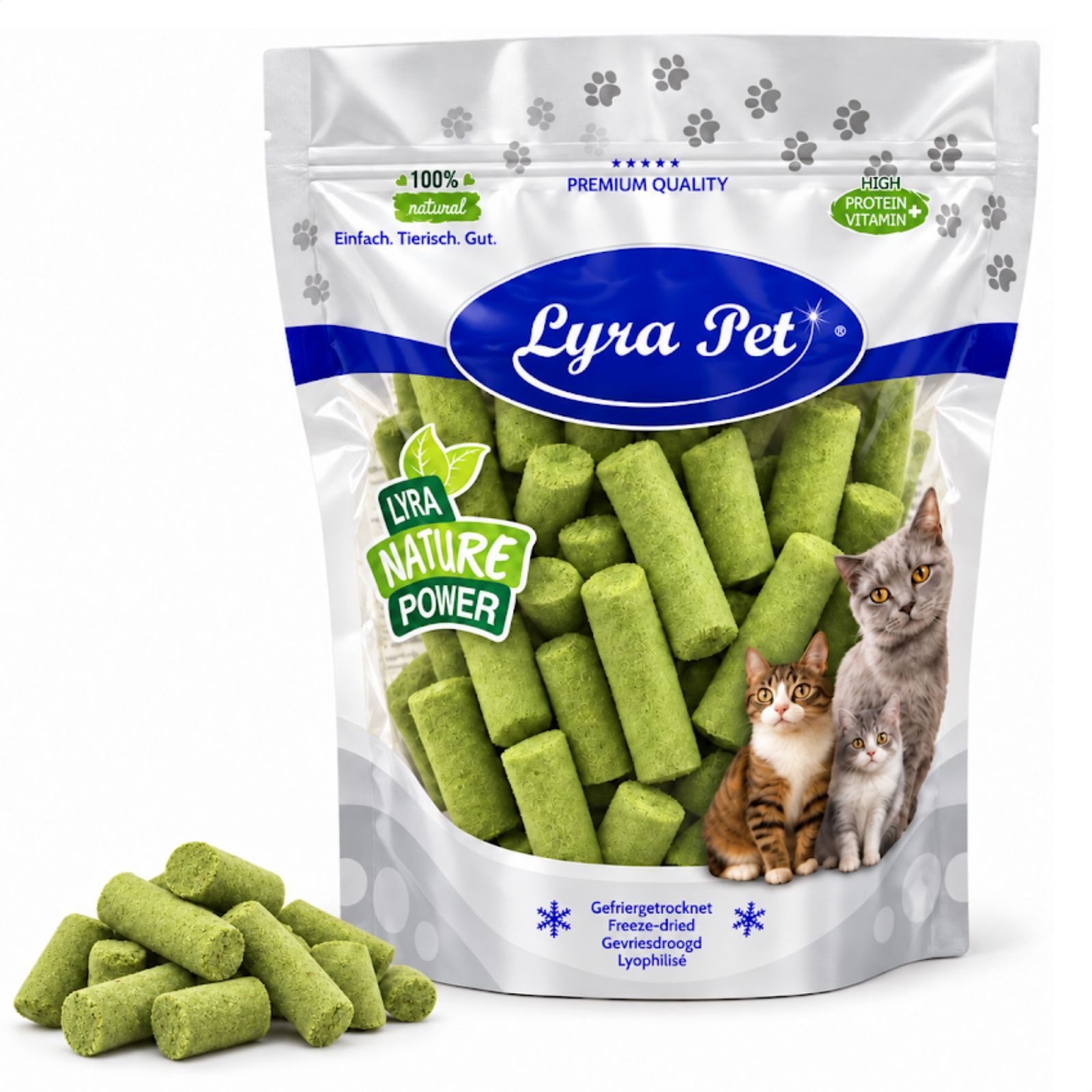 Lyra Pet 200 g Lyra Pet® Katzengras Sticks gefriergetrocknet Huhn, Snack für: Katze