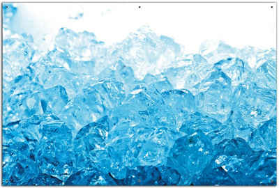 Wallario Sichtschutzzaunmatten Leuchtendes Eis in blau