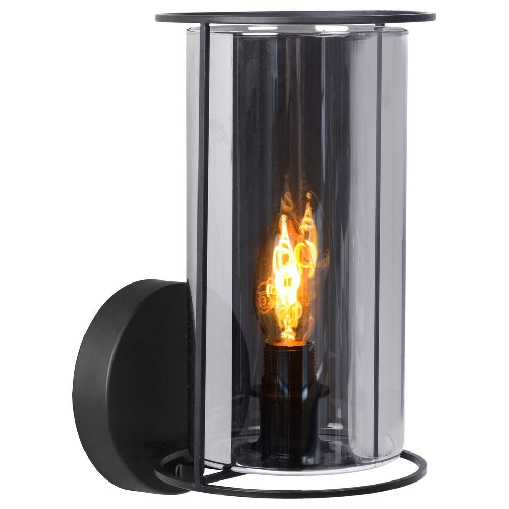 Lucide Außen-Wandleuchte Wandleuchte Dounia in Schwarz max. 40W E27