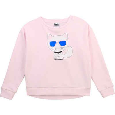 KARL LAGERFELD Sweatshirt »Karl Lagerfeld Sweatshirt rosa Katze Choupette irisierend Logo«