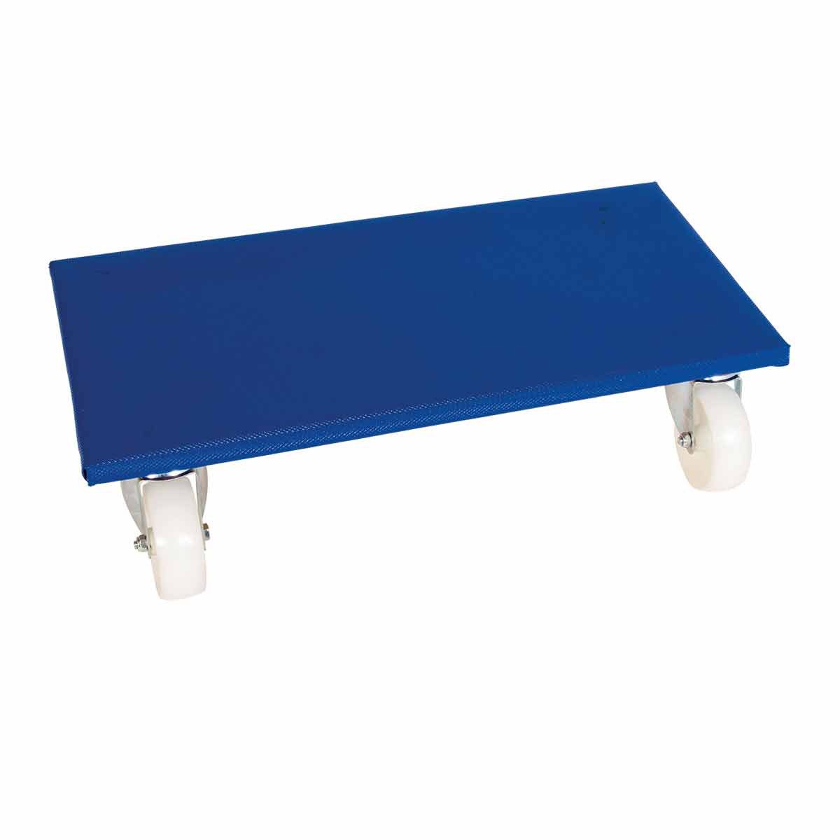 OSWALD Transportgeräte Transportwagen Möbelroller Holz, 2 Stück, 350 x 600 mm, Anti-Rutschbelag, 500 kg Blau, (RW13084), Rollen ø 100 mm Polypropylen, Verpackungseinheit 2 Stück