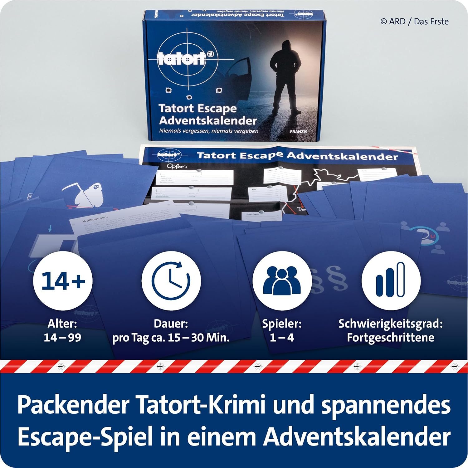 Franzis Verlag Spielzeug-Adventskalender 67227 - Niemals vergessen, niemals vergeben