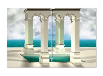 wandmotiv24 Leinwandbild optische Täuschung eines Wasserfalls, Abstrakt (1 St), Wandbild, Wanddeko, Leinwandbilder in versch. Größen