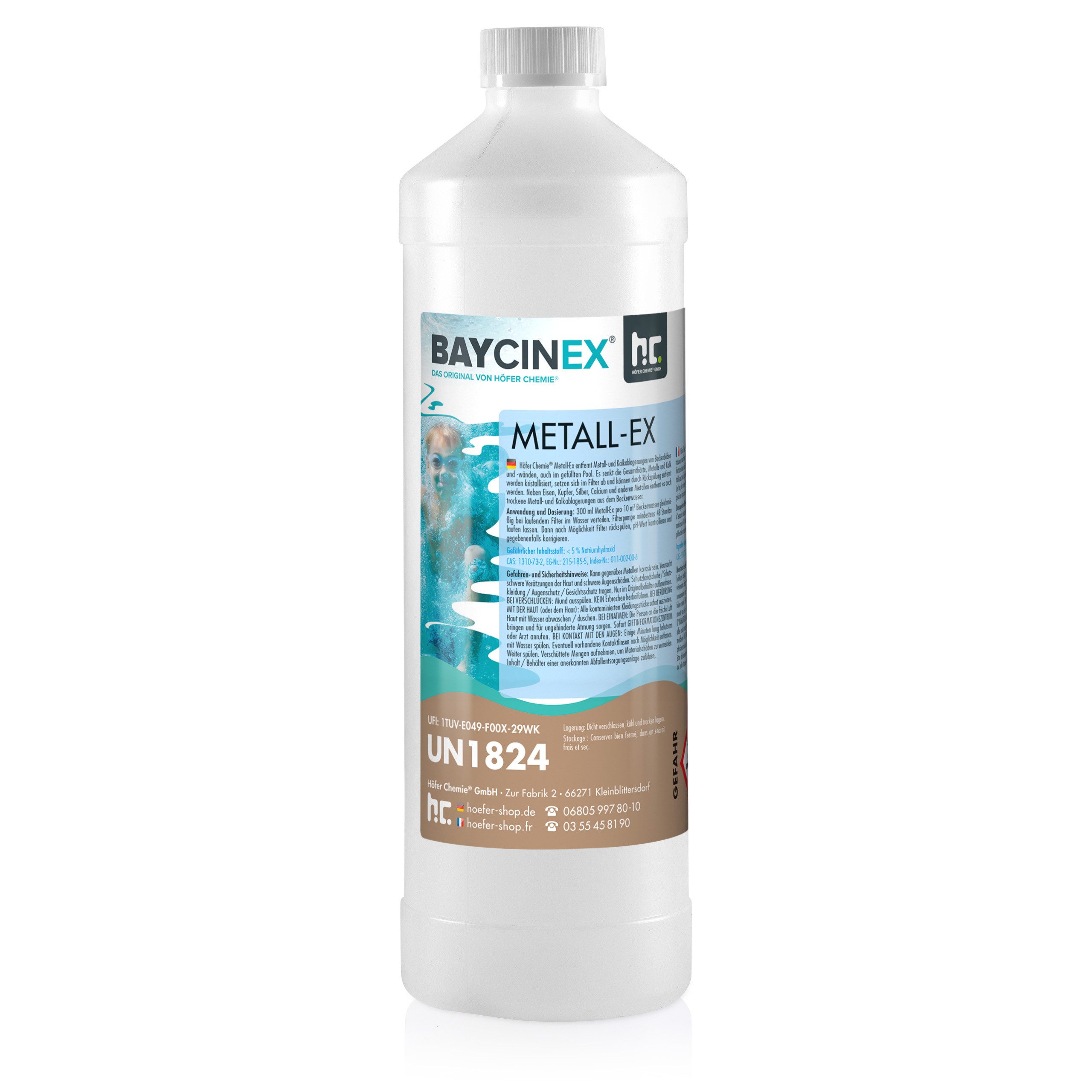 Poolpflege 1 L BAYCINEX® Metall-Ex für Pools