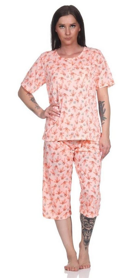 EloModa Pyjama Damen Pyjama 2 teiliger Schlafanzug Hausanzug 3/4 Sommer, M L XL 2XL (2 tlg)