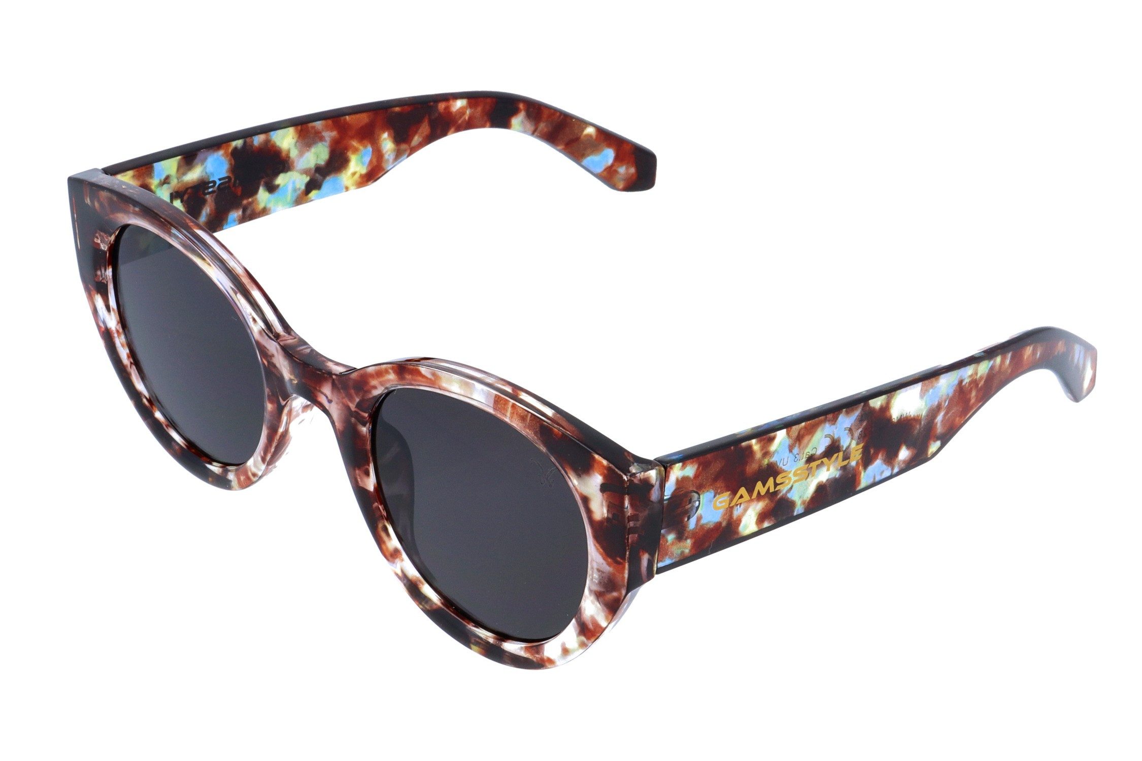 Gamswild Sonnenbrille UV400 GAMSSTYLE Modebrille Milano Style breite Bügel Damen Modell WM6128, rot, klar, schwarz, braun