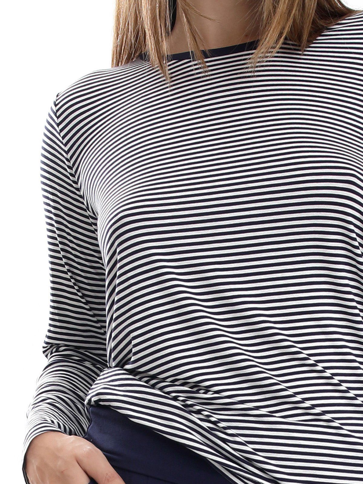 Sassa T-Shirt Langarm Shirt Casual Comfort Stripe (Stück, 1-tlg) -