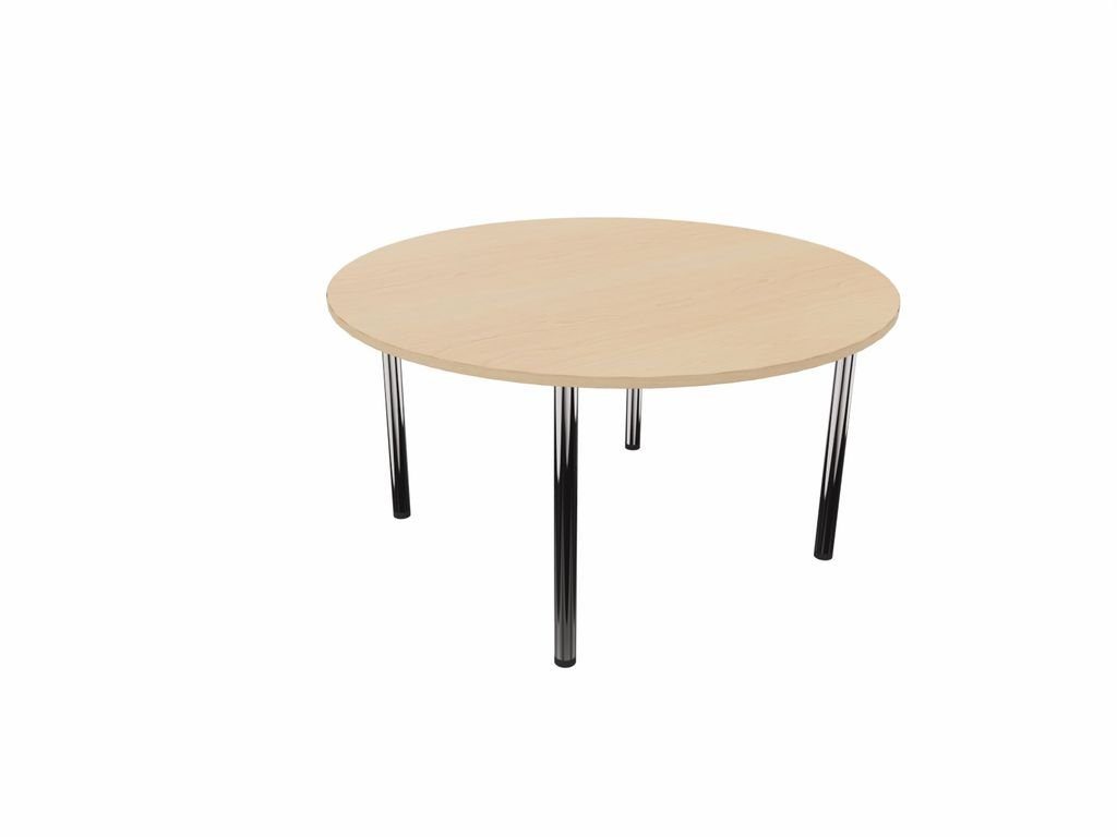 Nowy Styl Konferenztisch, E10 Konferenztisch Rundrohr-Gestell, Ø Durchmesser: 120-160 cm, Ahorn