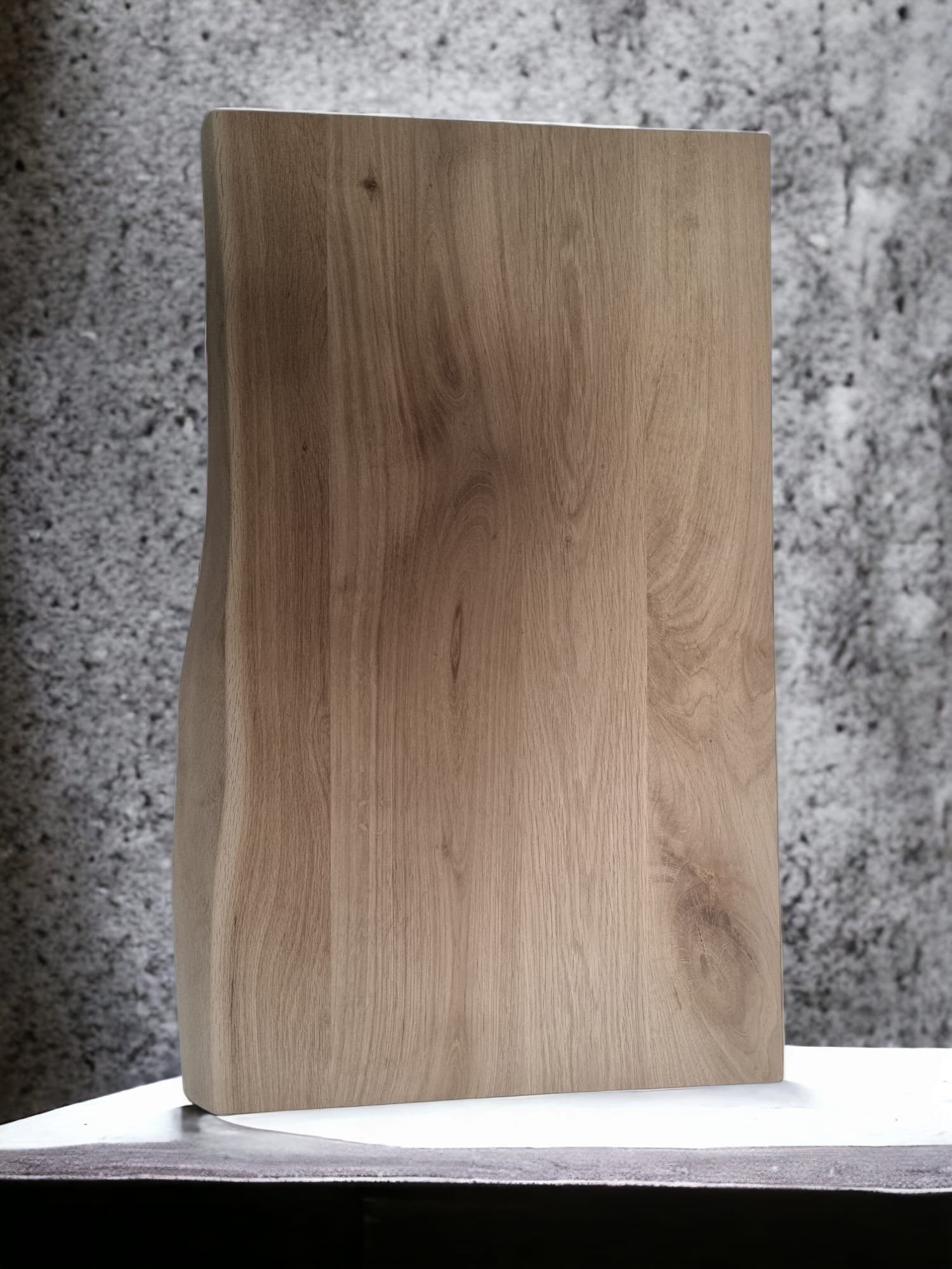 DM-Handel Waschtischplatte Eiche Holz Waschbeckenplatte (massiv Holz Waschtisch, Naturkante Waschbecken, von 40 cm bis 120 cm Breit), 4 cm stark