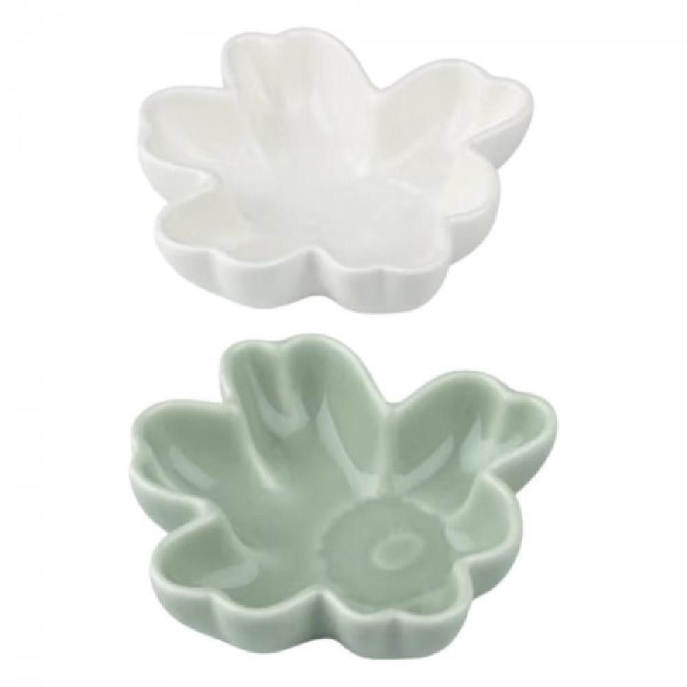 Marimekko Schüssel Тарелки Unikko White Light-Green (2-teilig)