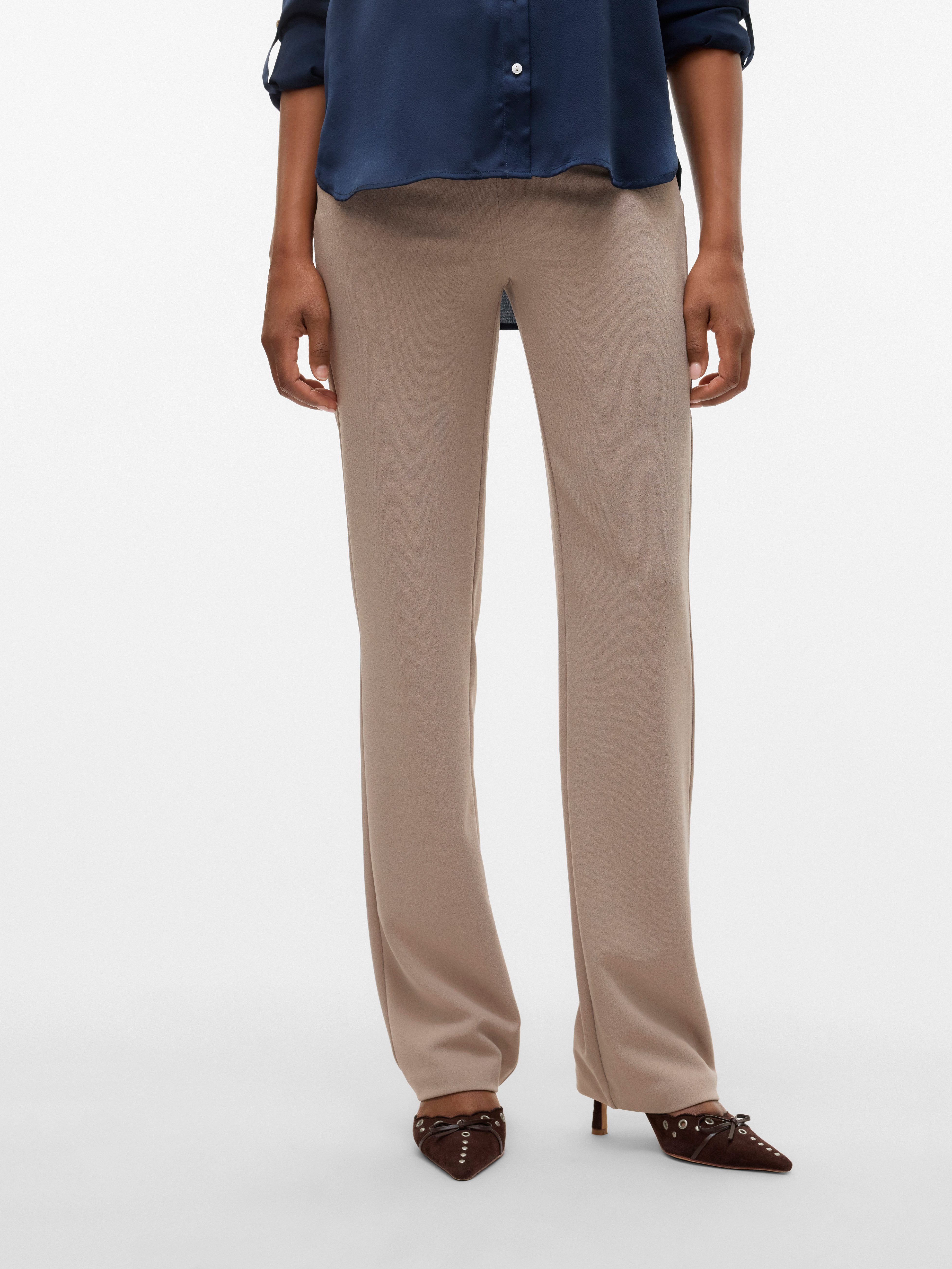 Vero Moda Anzughose VMZAMIRA MW SLIM STRAIGHT PANT NOOS mit Gürtelschlaufen günstig online kaufen