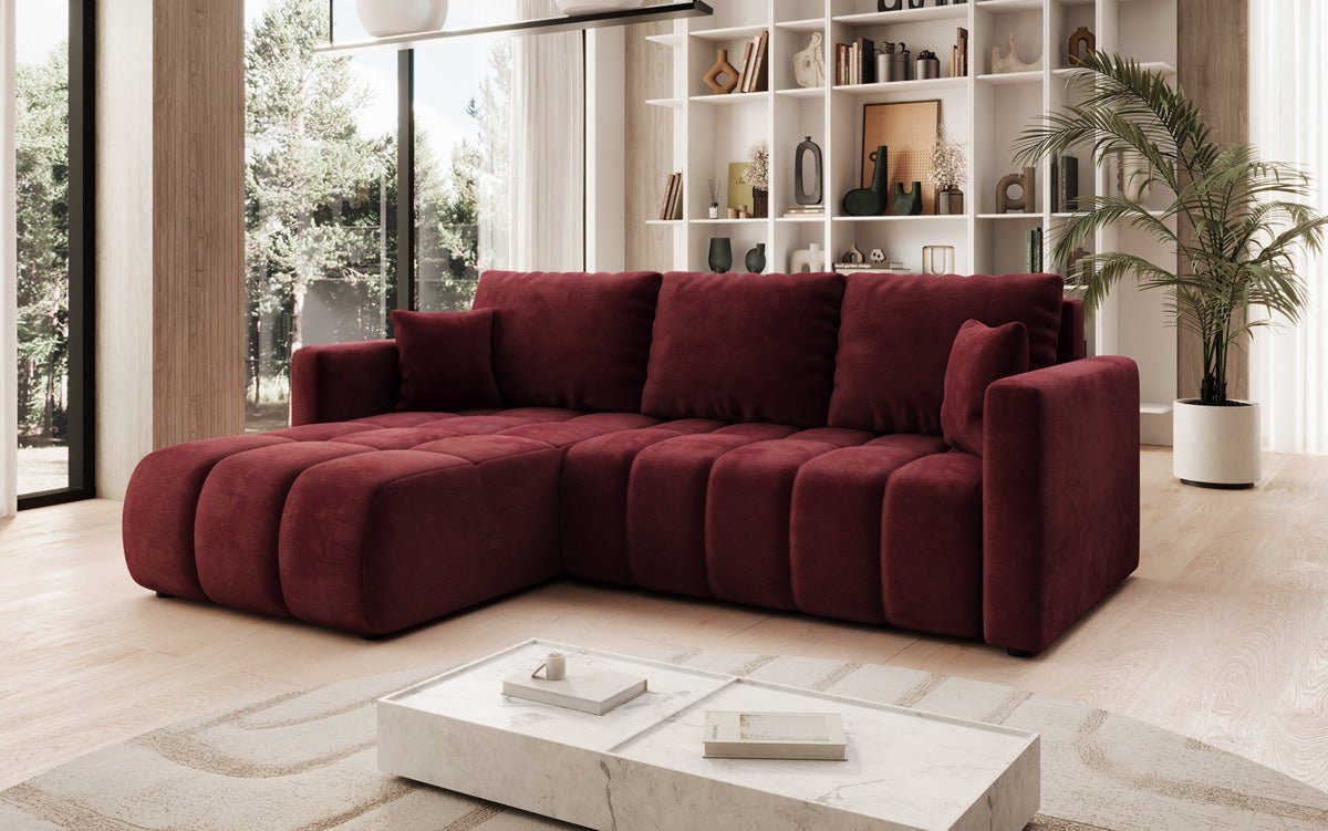 Luxusbetten24 Schlafsofa Designer Sofa Beatrice L in Samt, mit Schlaffunktion und Stauraum – Bild 2 von 5