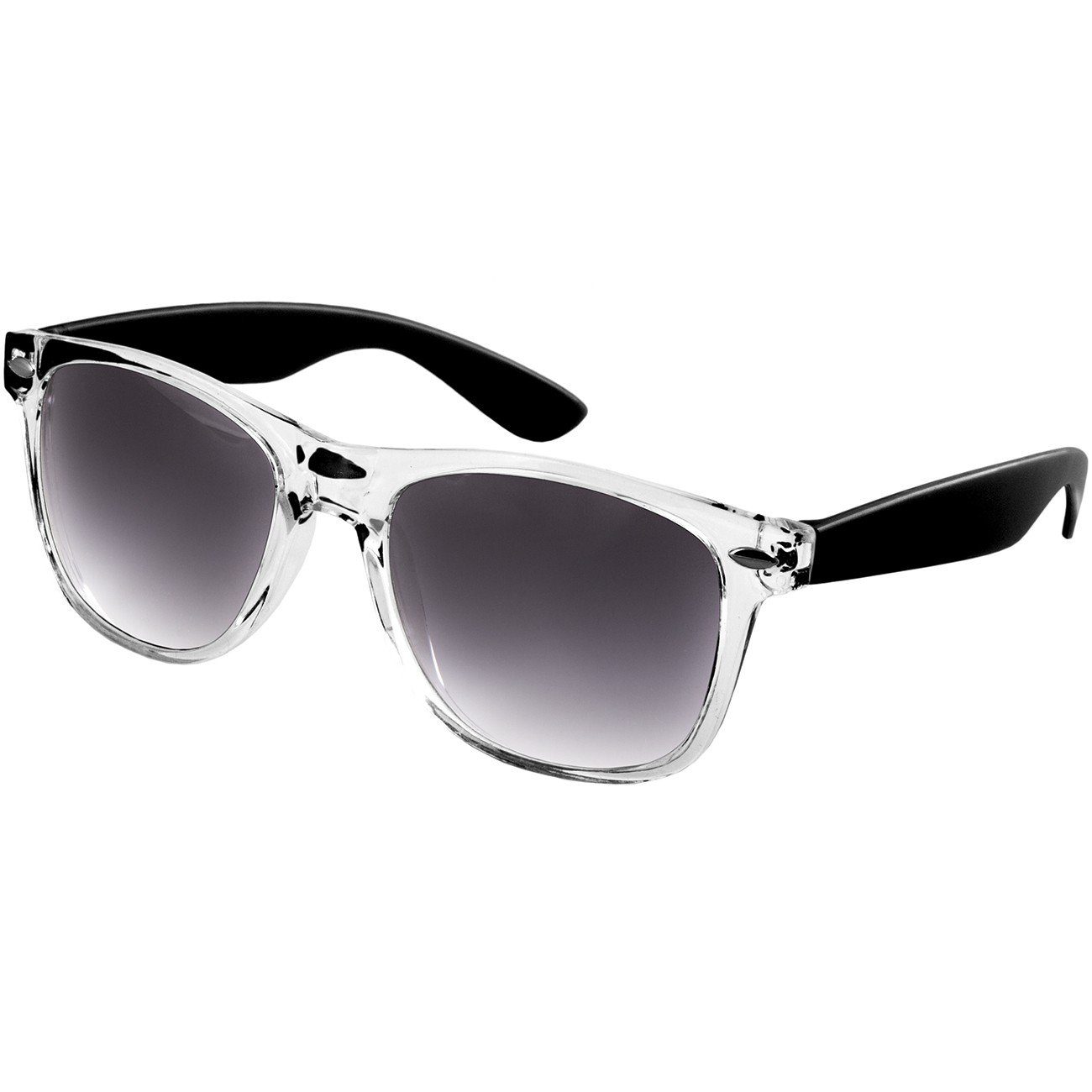 Caspar Sonnenbrille SG017 Damen RETRO Designbrille schwarz / schwarz getönt