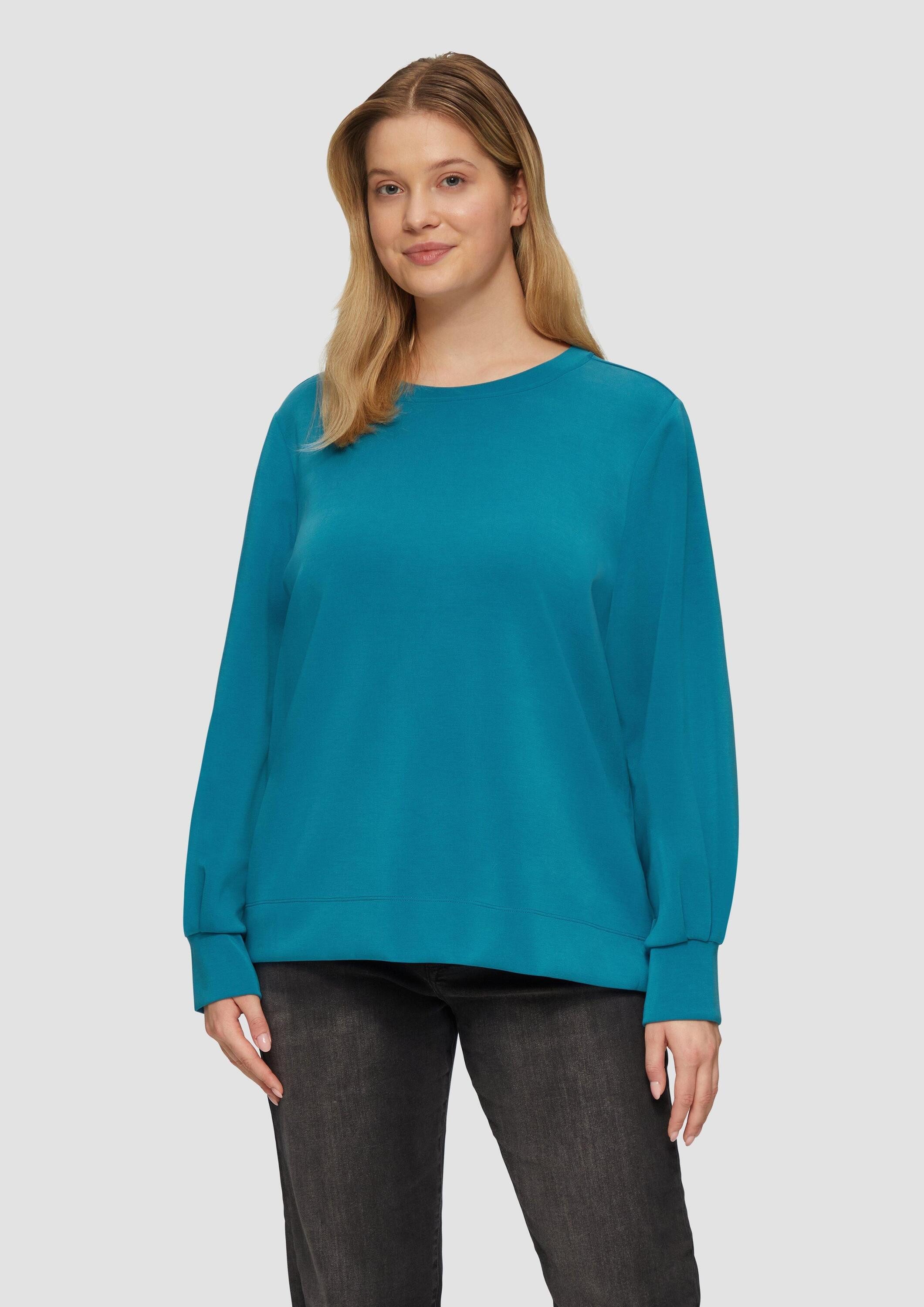 s.Oliver Sweatshirt Sweatshirt Scuba-Sweatshirt mit weiten günstig online kaufen