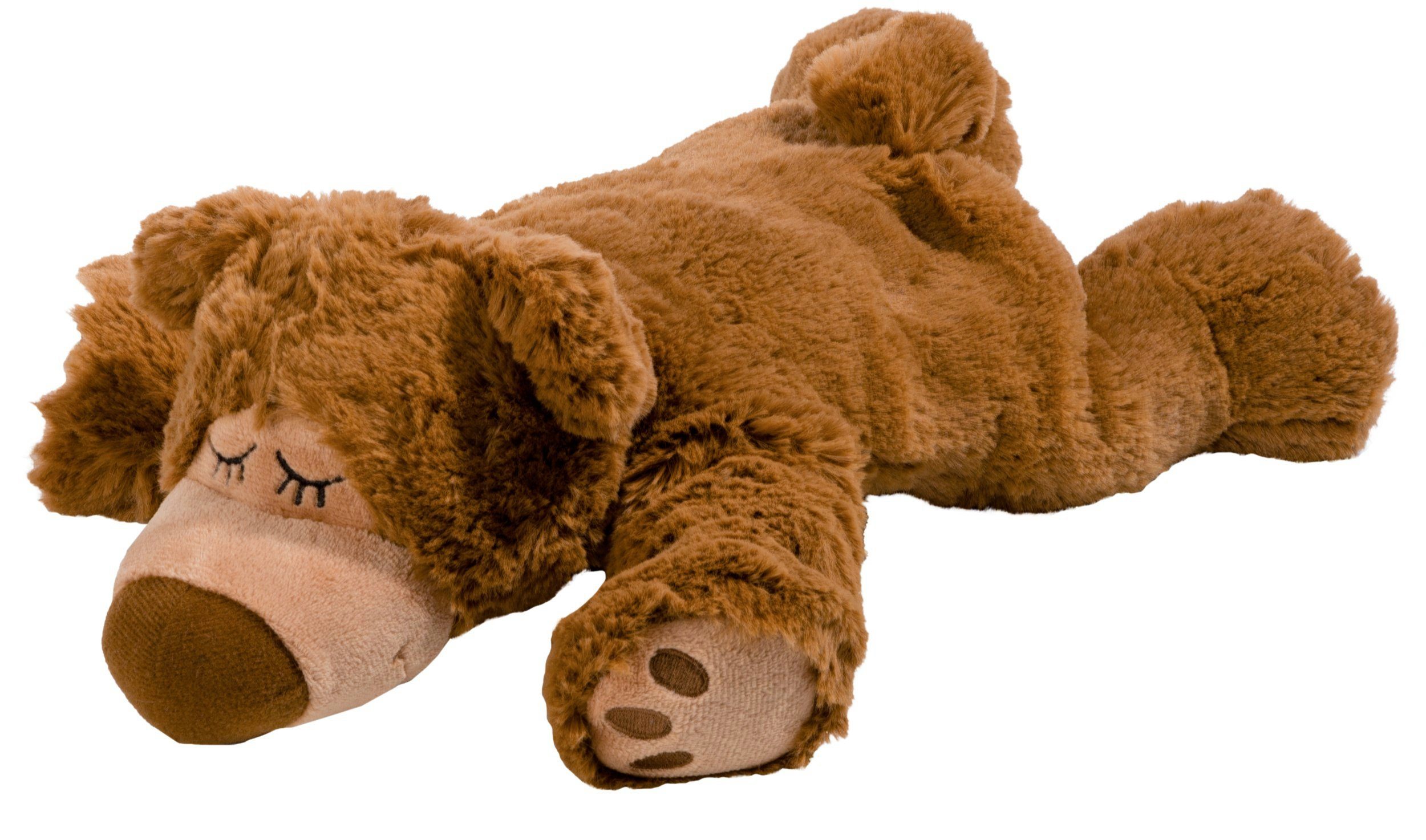 Warmies® Wärmekissen Warmies Wärmetier Sleepy Bär braun Mikrowelle/Ofen, (Wärmekuscheltier)