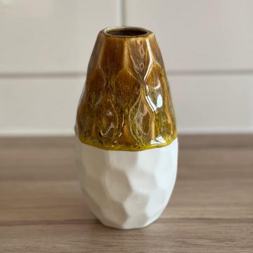 Layba Tischvase Layba Keramikvase Zweifarbig Handgefertigte Ideal für Blumen Deko
