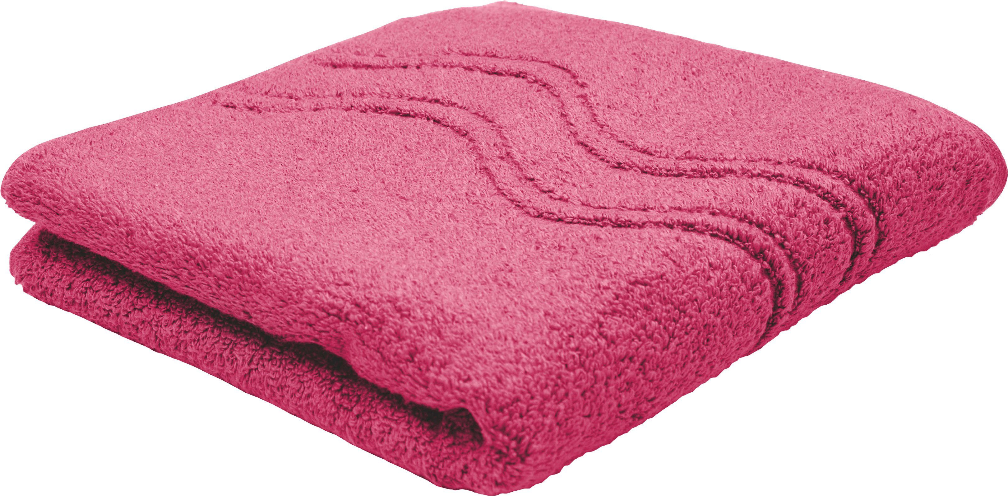 ROSS Handtuch Cashmere feeling, Frottier (Packung, 2-St), 100% Baumwolle, mit Wellen-Bordüre, große Farbauswahl