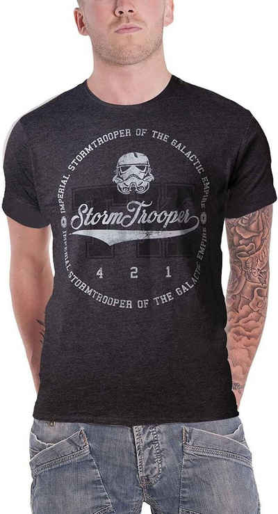 Star Wars Print-Shirt »Star Wars Varsity Stormtrooper T-Shirt dunkelgrau Gr. S Jugendliche + Kinder«