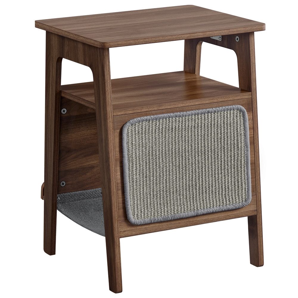 Yaheetech Beistelltisch mit Katzenbett & Kratzbrett, Sofatisch Mehrzweckmöb günstig online kaufen