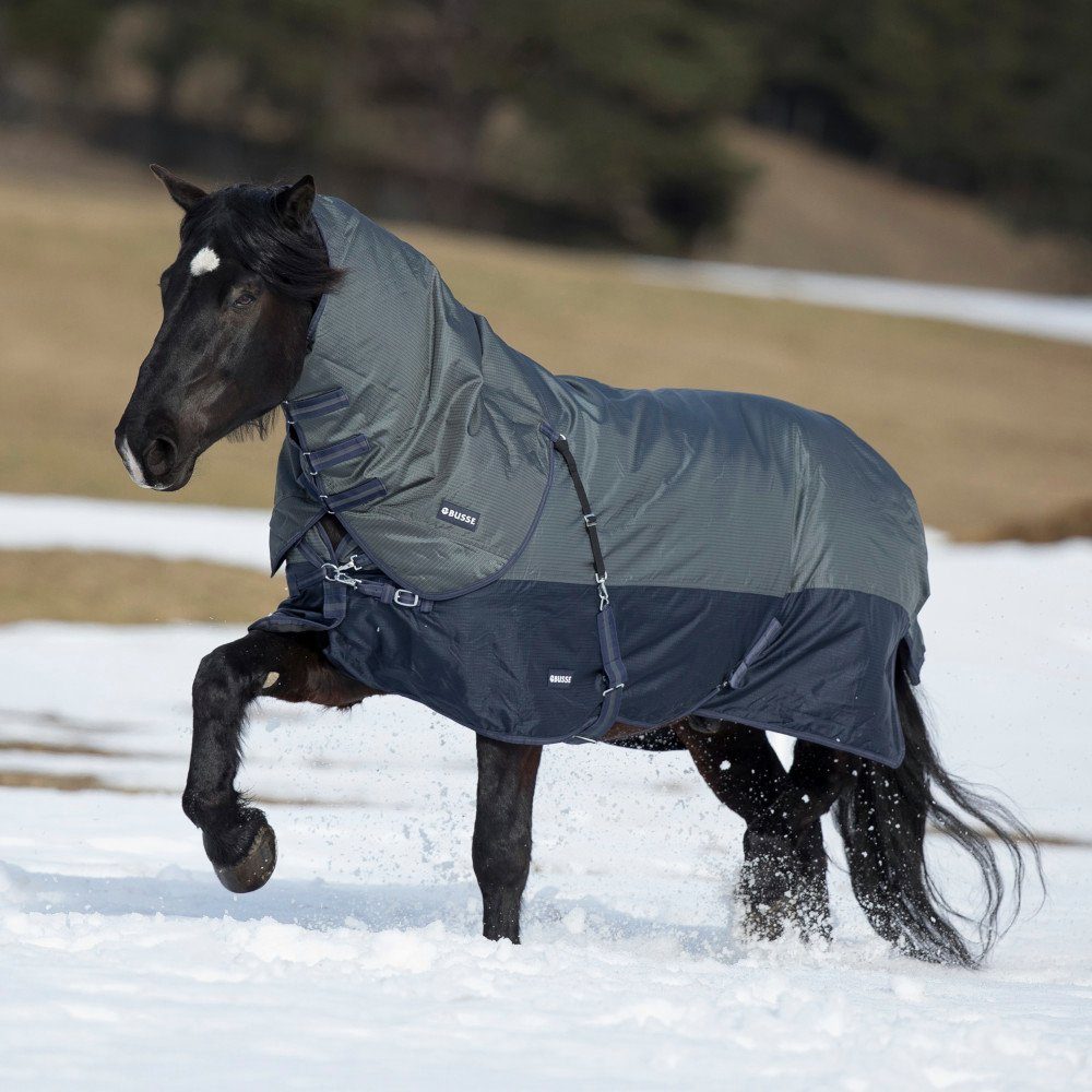 BUSSE Pferde-Thermodecke Busse Outdoordecke Active Pro 150g - anthrazit/navy